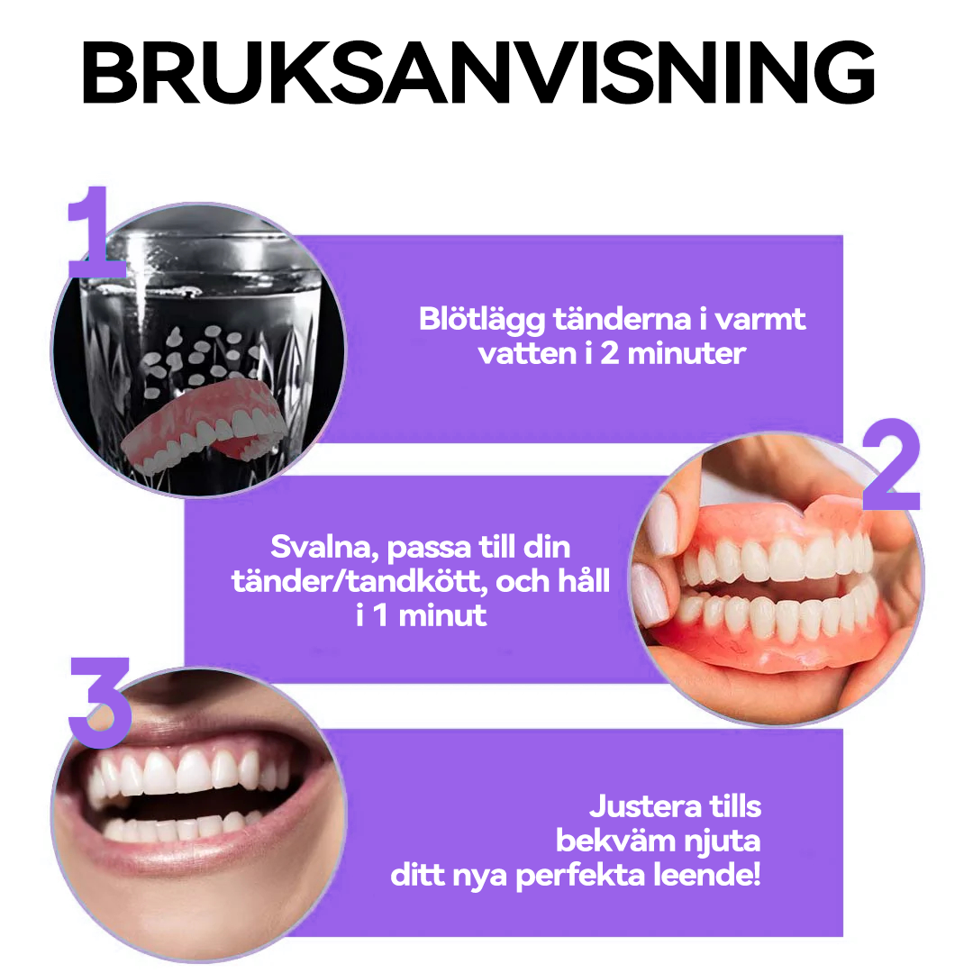 𝐉𝐚𝐬𝐬𝐞𝐞𝐦®🍀 Senaste Premium Komfort Tandproteser (Högkvalitativa Tandproteser, Bekväma att Bära - Begränsad Tid 70% Rabatt)🔥
