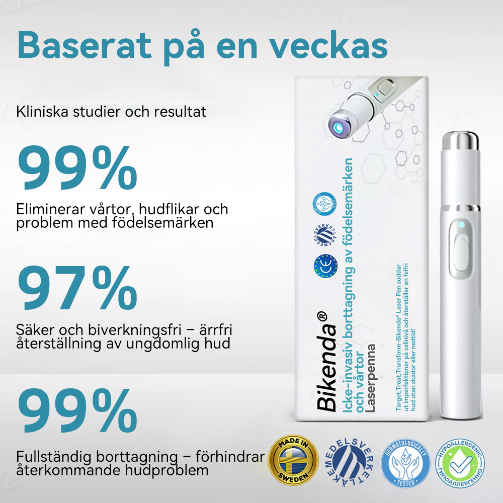 Bikenda® laserpenna🎁 (med CO₂-laserteknik – effektiv för att ta bort födelsemärken, vårtor, hudflikar, pigmentfläckar och andra hudproblem)