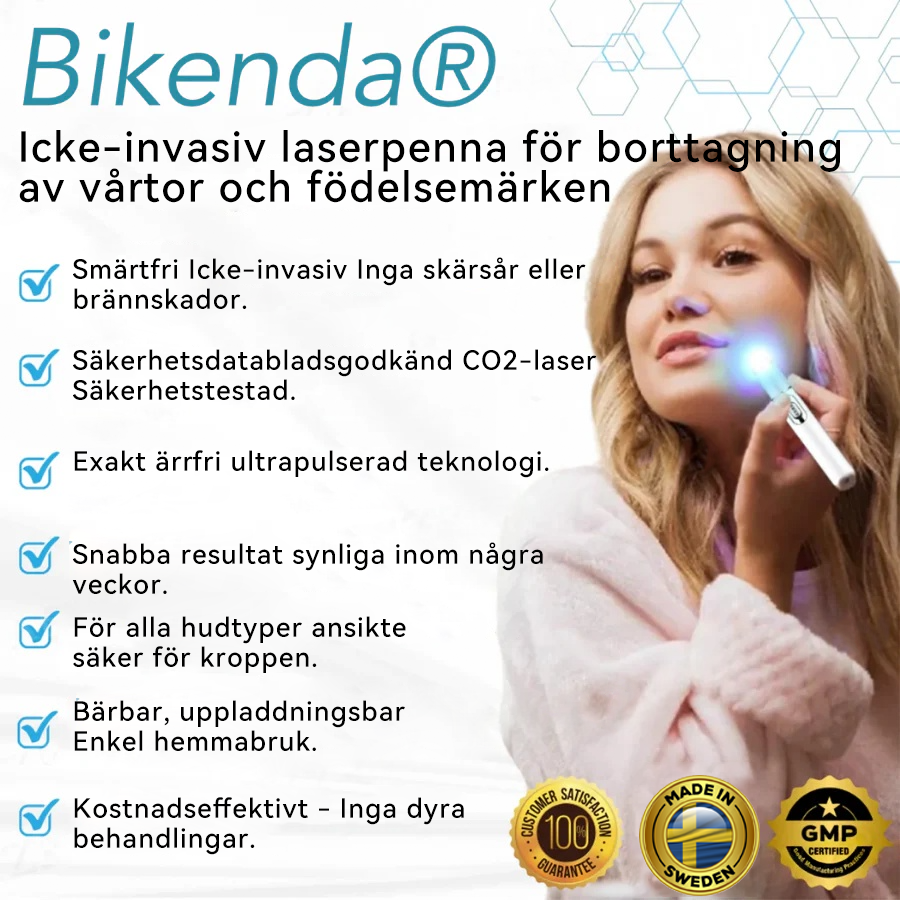 Bikenda® laserpenna🎁 (med CO₂-laserteknik – effektiv för att ta bort födelsemärken, vårtor, hudflikar, pigmentfläckar och andra hudproblem)