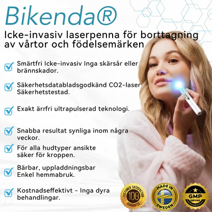 Bikenda® laserpenna🎁 (med CO₂-laserteknik – effektiv för att ta bort födelsemärken, vårtor, hudflikar, pigmentfläckar och andra hudproblem)
